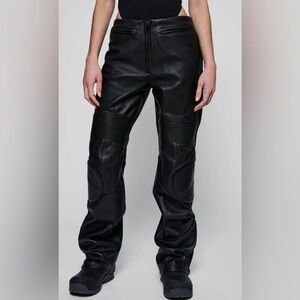 Harley x Vanson Black Leather Pants Size 2 Women NWT Motorcyle Trousers Biker